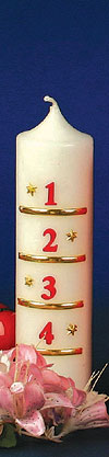 Adventskalenderkerze