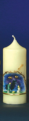Krippenkerze 120 x 48mm Weihnachtskrippe