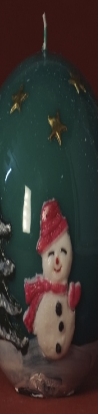 Kugelkerze Schneemann